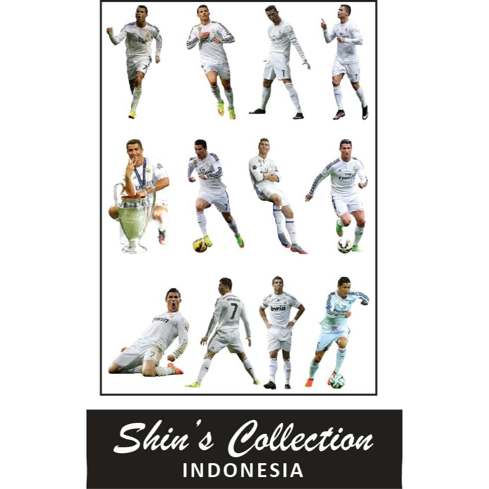 

Sticker stiker Cristiano Ronaldo soccer 1 pc