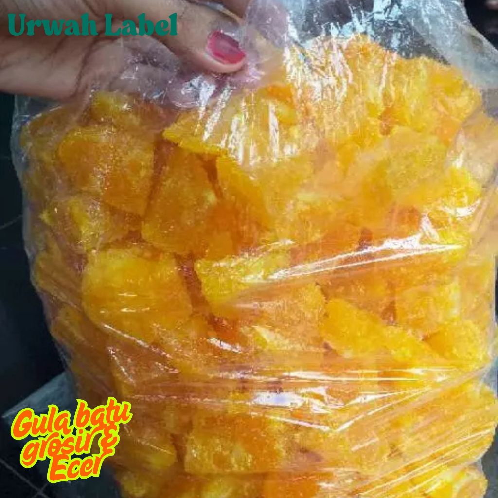 

Gula Batu Glosur Ecer Gula batu kuning/ Gula batu khas Cirebon 1KG cod Umkm