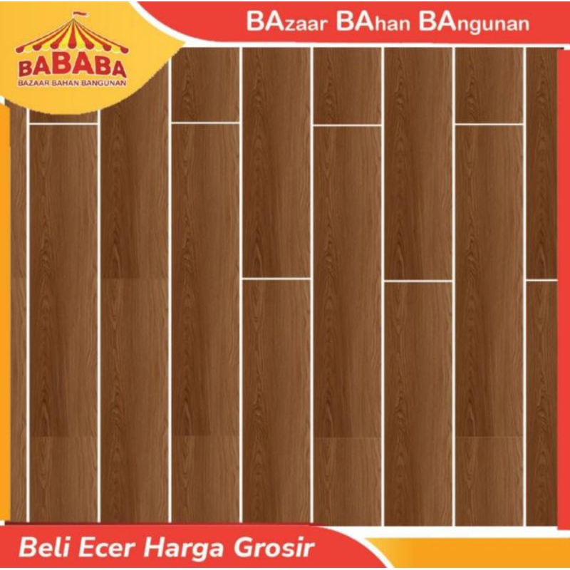 VINYL LANTAI 3MM MOTIF KAYU ALVERA LINCOLN BROWN