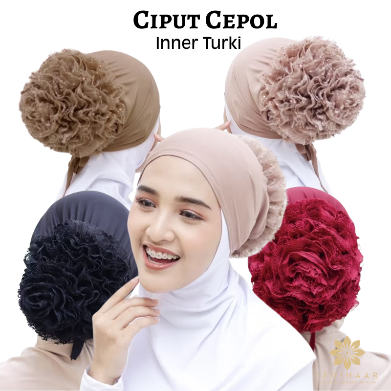 Inner Turki Cepol Ciput Spandex Renda Premium Ori - Ciput Cepol Hijab Anti Pusing