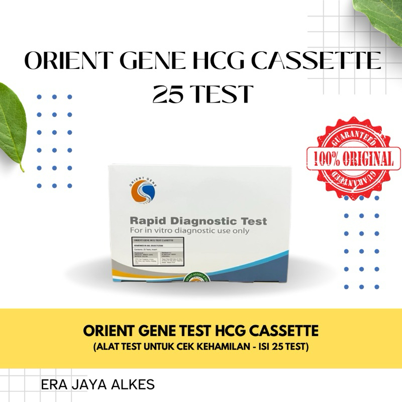 Test Pack Tes Kehamilan HCG Strip ORIENT GENE HCG Test Strip ISI 50 / HCG Cassette 25T