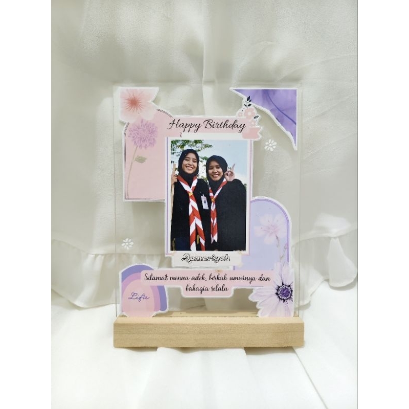 Akrilik foto |stand akrilik foto |gift wisuda