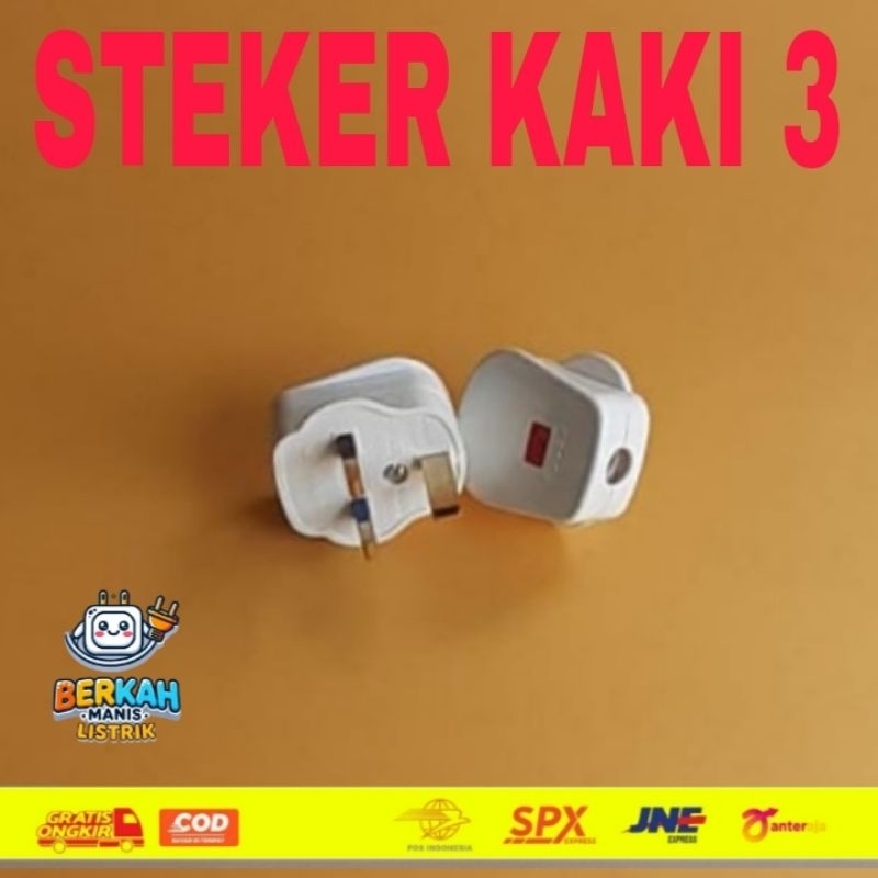 Steker AC 3 kaki Bright G BG-9668/Steker Arab Saudi/Colokan kaki 3