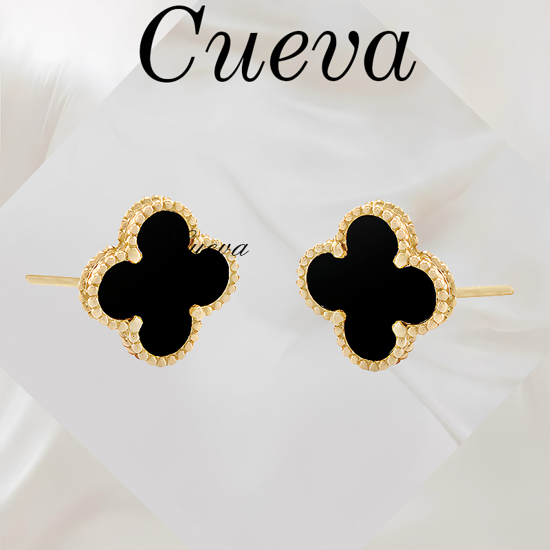 Anting Simple Elegan Wanita 17K Emas – Clover Multicolor | Hadiah Ulang Tahun untuk Cewek