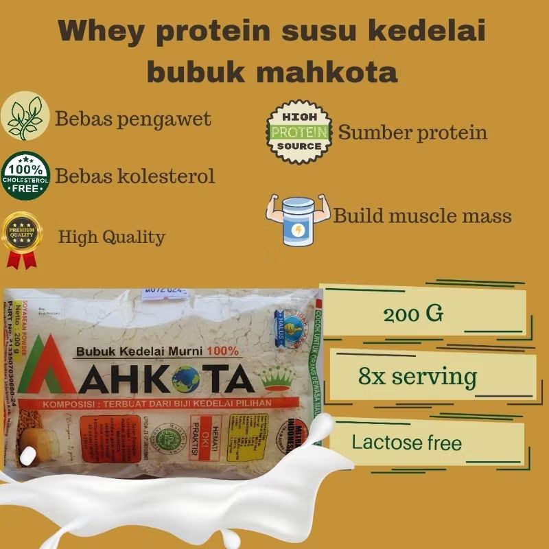 

Bubuk Soya Kedelai Murni 200g Mahkota
