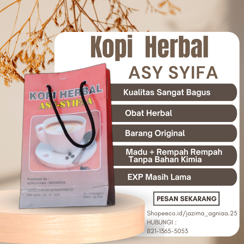 Kopi Asy Syifa  Herbal Alami  Bubuk Asli Tanpa Campuran Kopi Herbal  Dewasa Obat Laki Kuat Kopi Pria