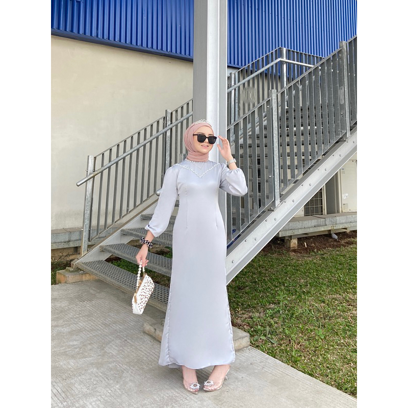 GAUN PESTA ELEGANT / GAUN SATIN MAXI FIT / LONG DRESS SATIN MERMAID / BAJU BRIDESMAID / BUSANA LEBAR