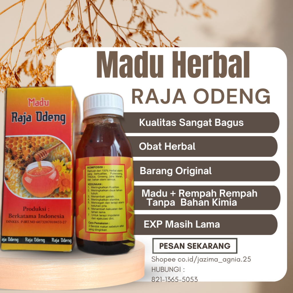 

Madu Raja Odeng Madu Kuat Asli Madu Stamina PriaTahan Lama Obat Pria Perkasa asli ampuh pria Dewasa