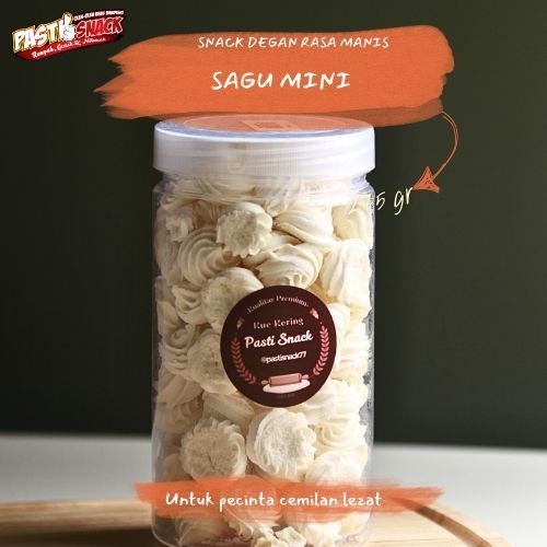 

Sagu Mini Toples - Snack Sagu Keju Susu Mini - Kue Kering Sagu Mini