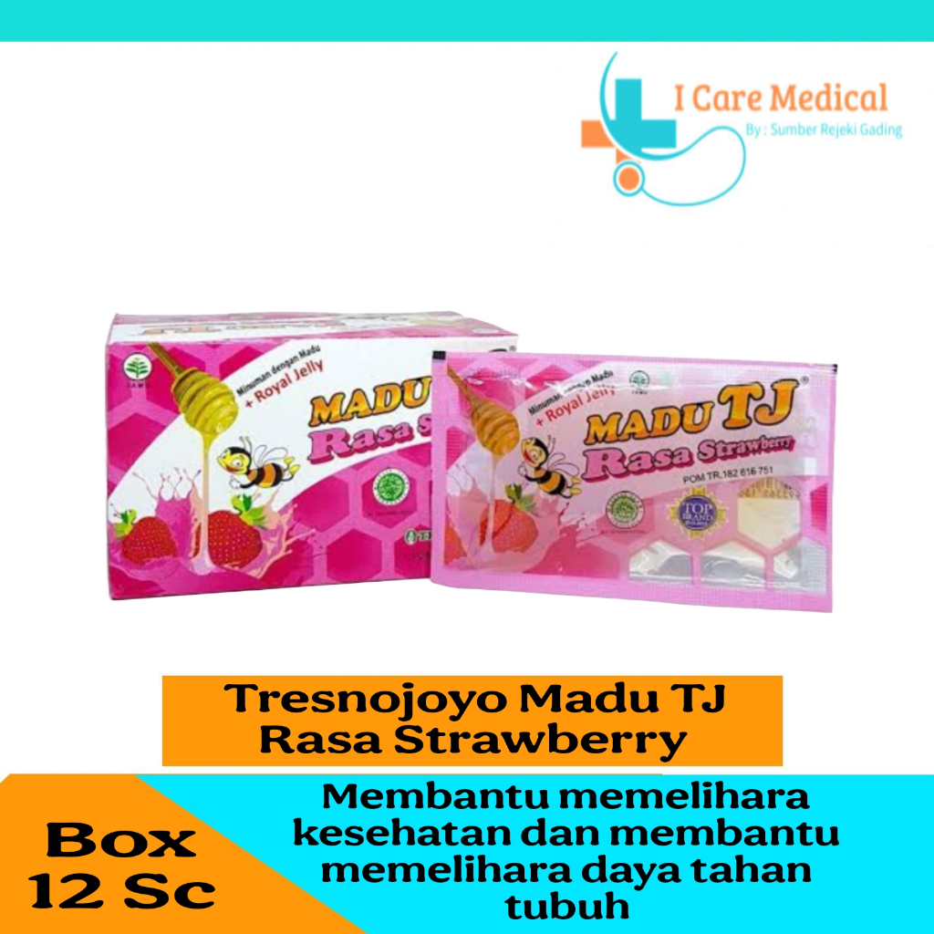 

Madu TJ Sachet Box 12 Sachet Rasa Original Strawberry - Meningkatkan Daya Tahan Tubuh