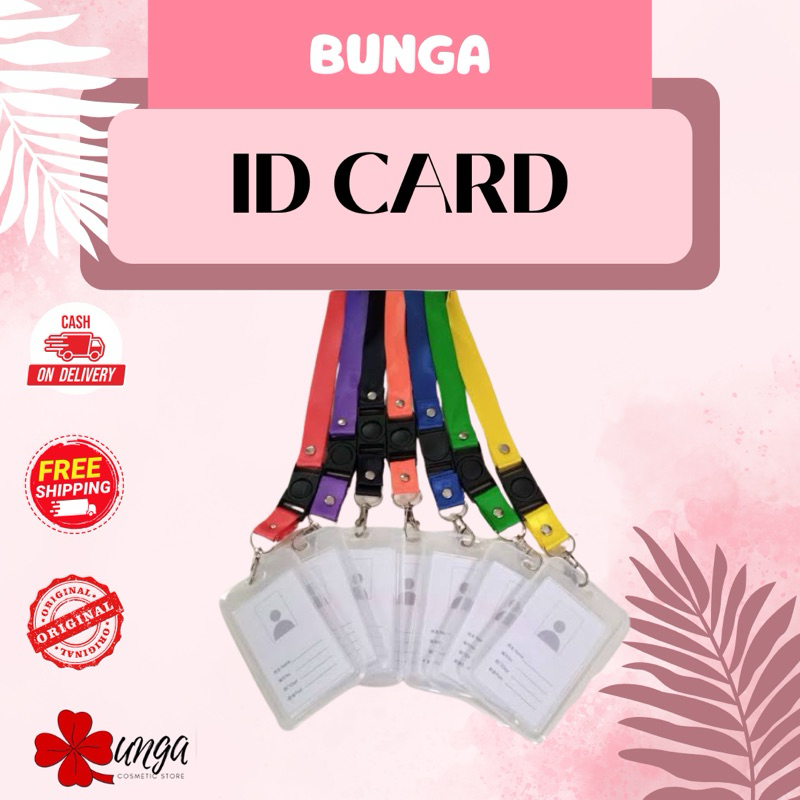 

BUNGA - Name Tag ID Card Kartu Ujian Mika Ujian Landyard Kalung Ulangan