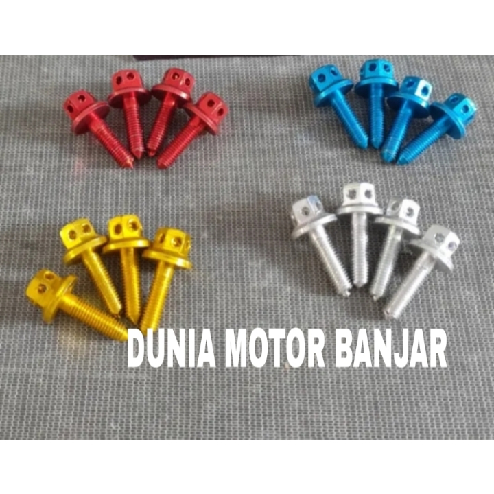 4 PCS Baut Probolt Visor Pendek Variasi Untuk Visor Windshield Yamaha Aerox Nmax Old Lexi
