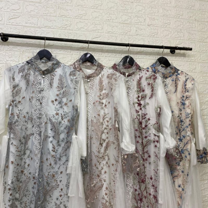 GAMIS 2IN1 OUTER TILAI BROKAT PREMIUM WANITA NEW ARRIVAL - P4HD