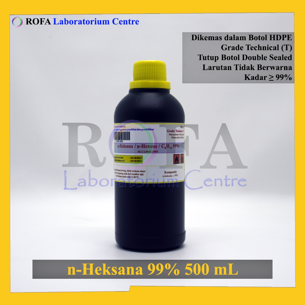 N-Hexane / N-Heksana / Normal Heksana / C6H14 Teknis 5 L