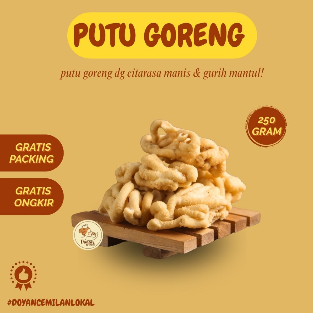 

PUTU GORENG 250GR / KUE PUTU GARING / PUTU KERING