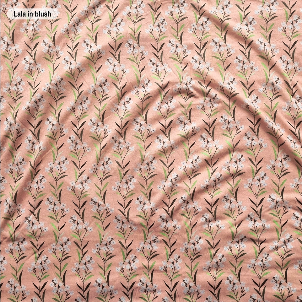 Kain L.Porter Fabrics - Motif Lala on Cotton Bamboo I kain bamboo I kain katun