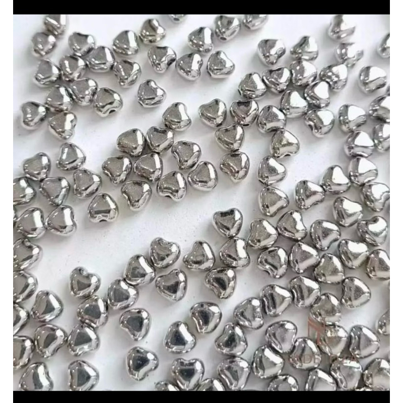 Mote Motif Love Bintang CCB Silver Gold 1pon