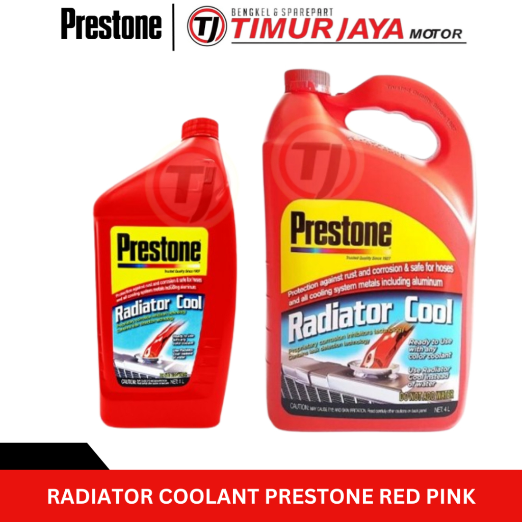AIR RADIATOR COOLANT COLANT AIR PENDINGIN PRESTONE WARNA MERAH RED PINK 1L 1 L 1000ML 1000 ML 4L 4 L