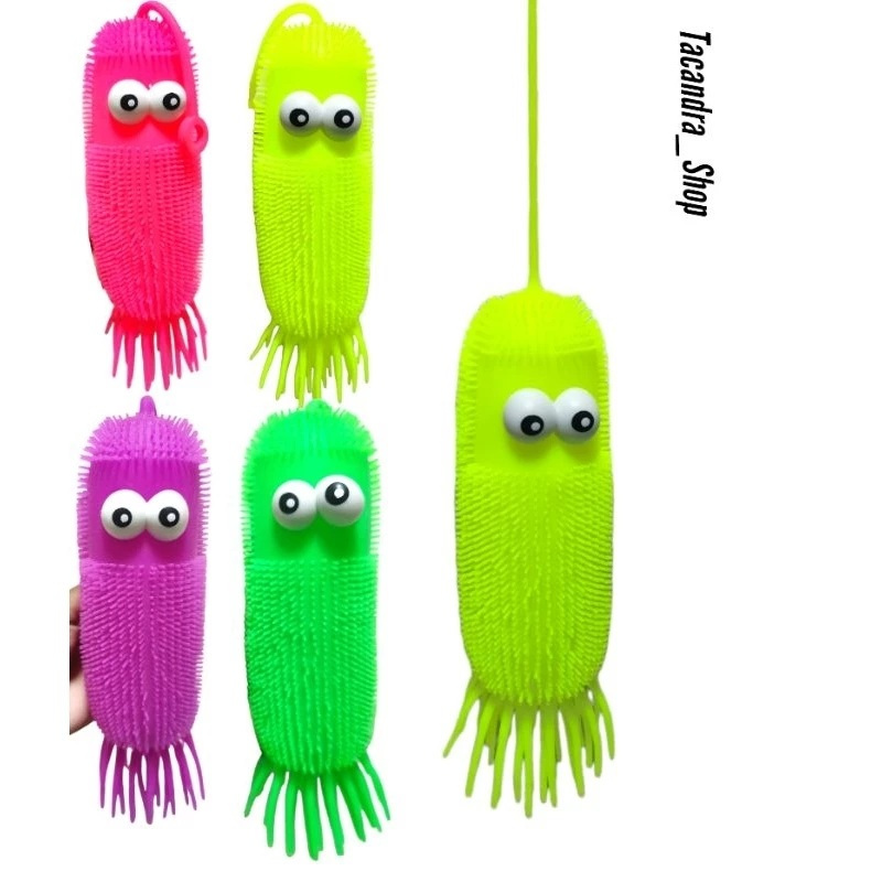 Mainan Anak Squishy Lampu Karet Cumi /  YOYO Ubur-Ubur CUMI KARET LAMPU / Mainan Squishy Anak