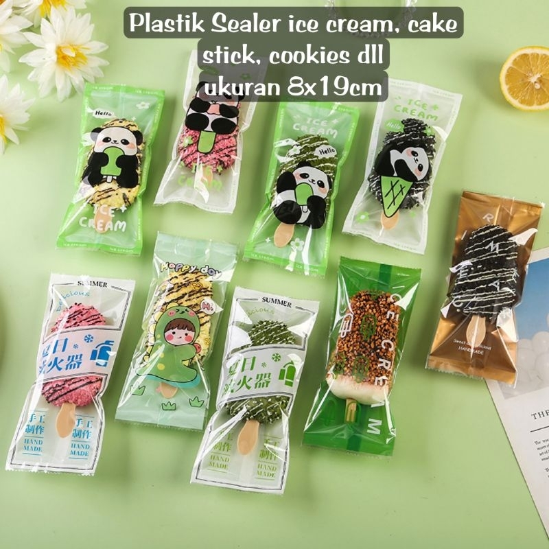 

PLASTIK SEALER ICE CREAM COOKIES CAKE BOLU STICK MOTIF LUCU