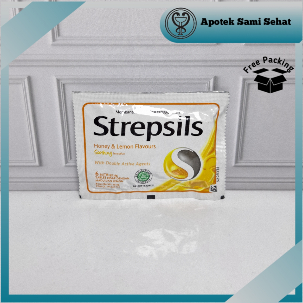 

1 pcs strepsils honey & lemon flavours sooting sensation isi 6 butir