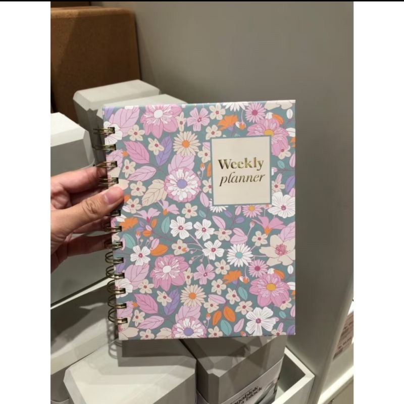 

[JASTIP FLYING TIGER] Flower Weekly Planner Purple Ungu