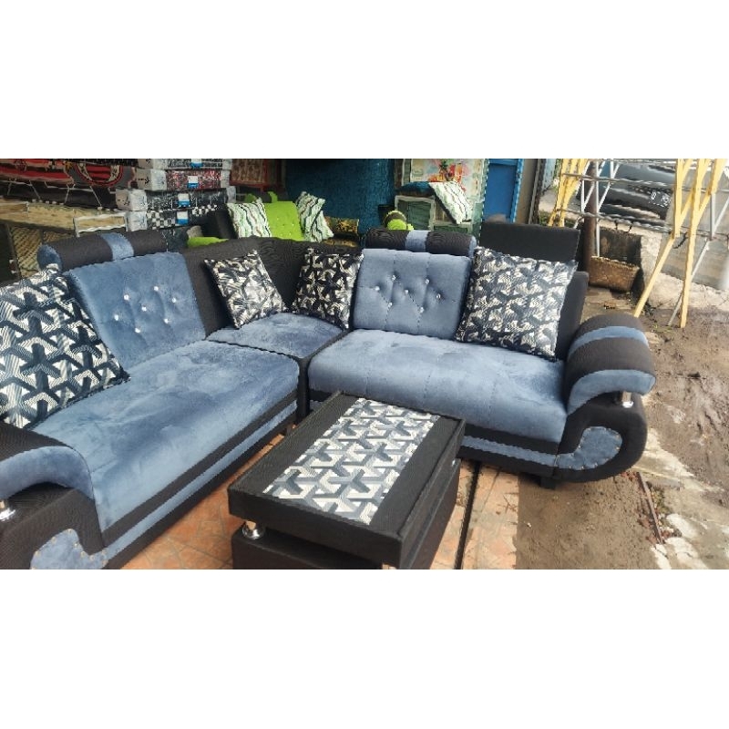 Sofa sudut kain midili