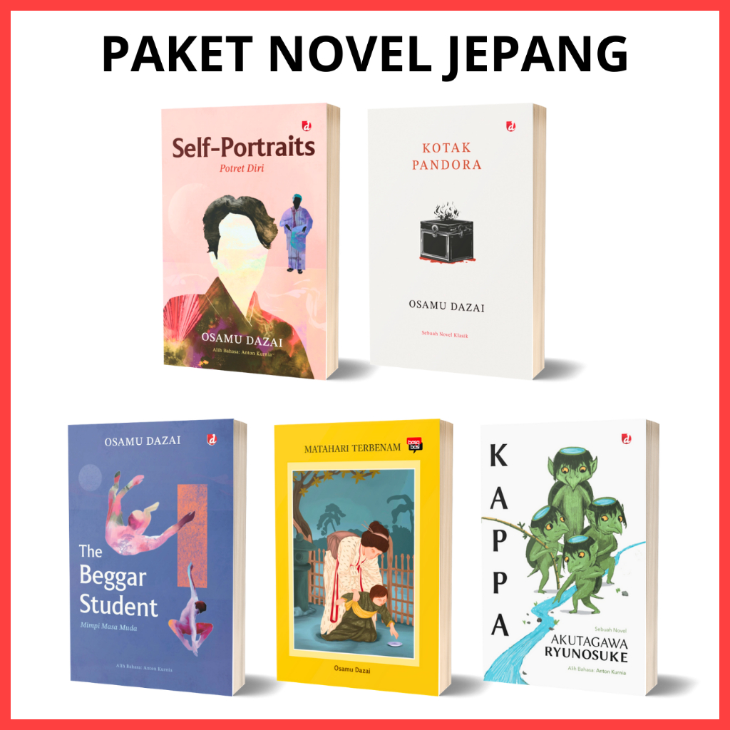 Paket Buku Sastrawan Jepang Osamu Dazai & Akutagawa Ryunosuke (Novel dan Cerpen Jepang)