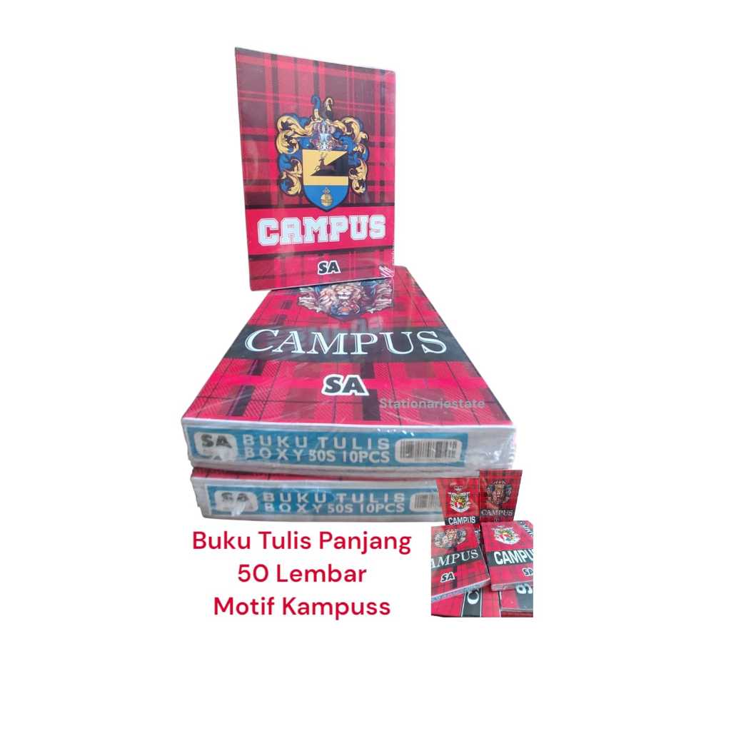 1pack=10buah Buku Tulis Panjang Isi 50 Lembar Buku Tulis Boxy 50 Lembar (sa)
