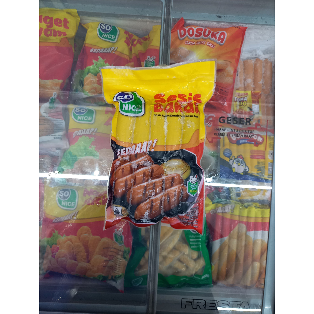 

Frozenfood SO NICE Sosis Bakar 500gr/isi 10pcs
