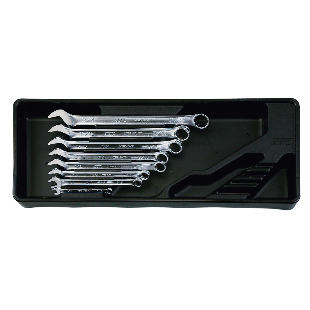 KTC Combination Wrench Set 8pcs SAE MS2-1/4 - 3/4 TMS208B Kunci Ring Pas Set Inch 1/4 - 3/4