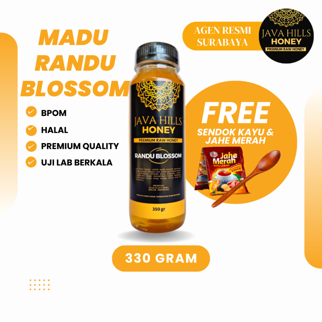 

Javahills Honey Madu Randu Blossom 330gr – Madu Hutan Murni 100% Asli, Premium Quality