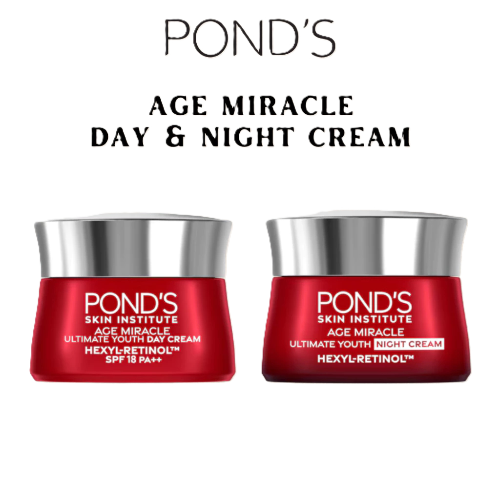 [20/9gr] PONDS Age Miracle Day Night Cream | 20gr 9gr | Krim Pelembab | Krim Malam | Siang