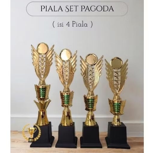 Piala Set Pagoda isi 4 Piala | Piala Set | Piala Set Juara 1234