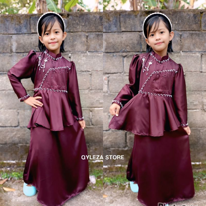 levana drees satin anak perempuan gamis satin anak dress pesta baju lebaran baju kondangan