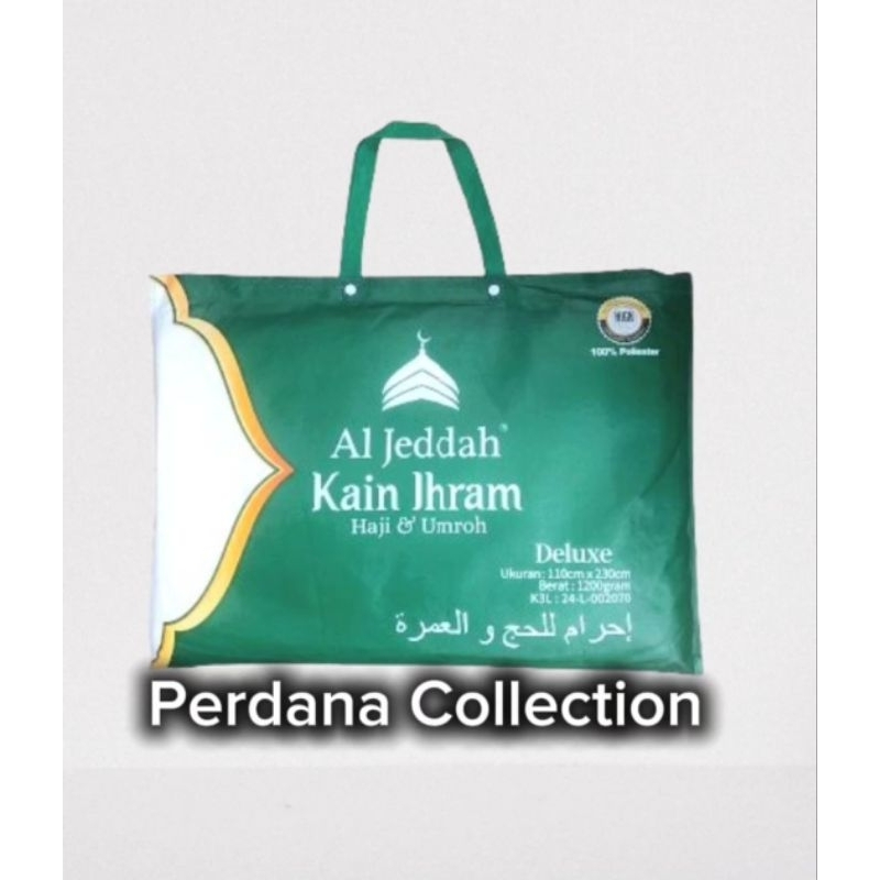 Paket 5pcs,  Kain Ihram Al-Jeddah, Grosir Kain Ihram, Kain Ihram Premium,