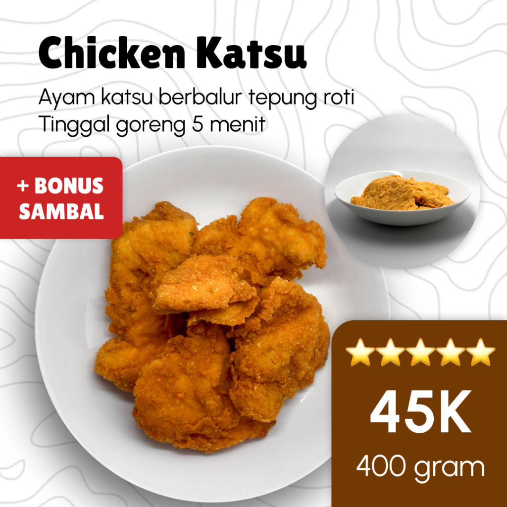 

Chicken Katsu Fillet Tanpa Tulang Siap Goreng (400 gram) Frozen Food