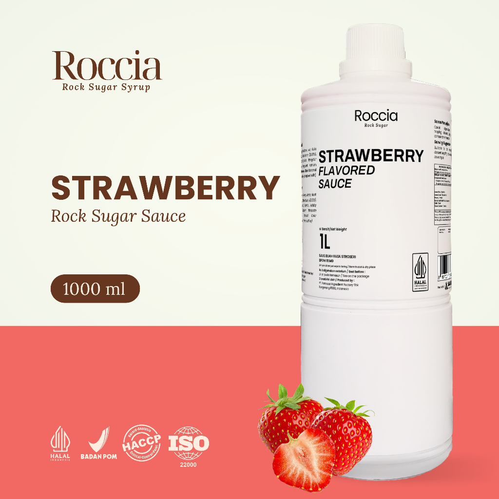 

Roccia Strawberry Sauce - Saus Minuman Rasa Strawberry