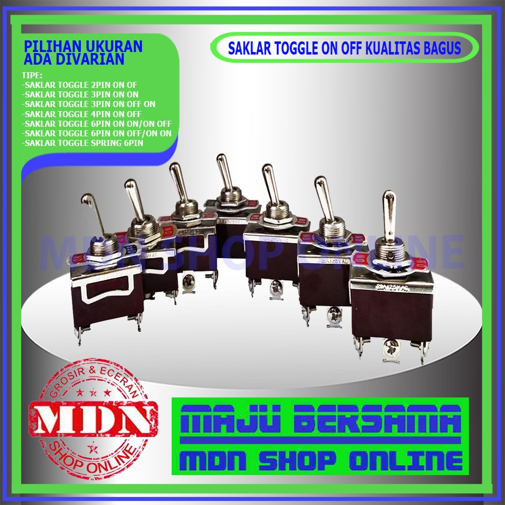 Saklar Toggle on off  / on off on 2pin 3pin 4pin 6pin kualitas bagus