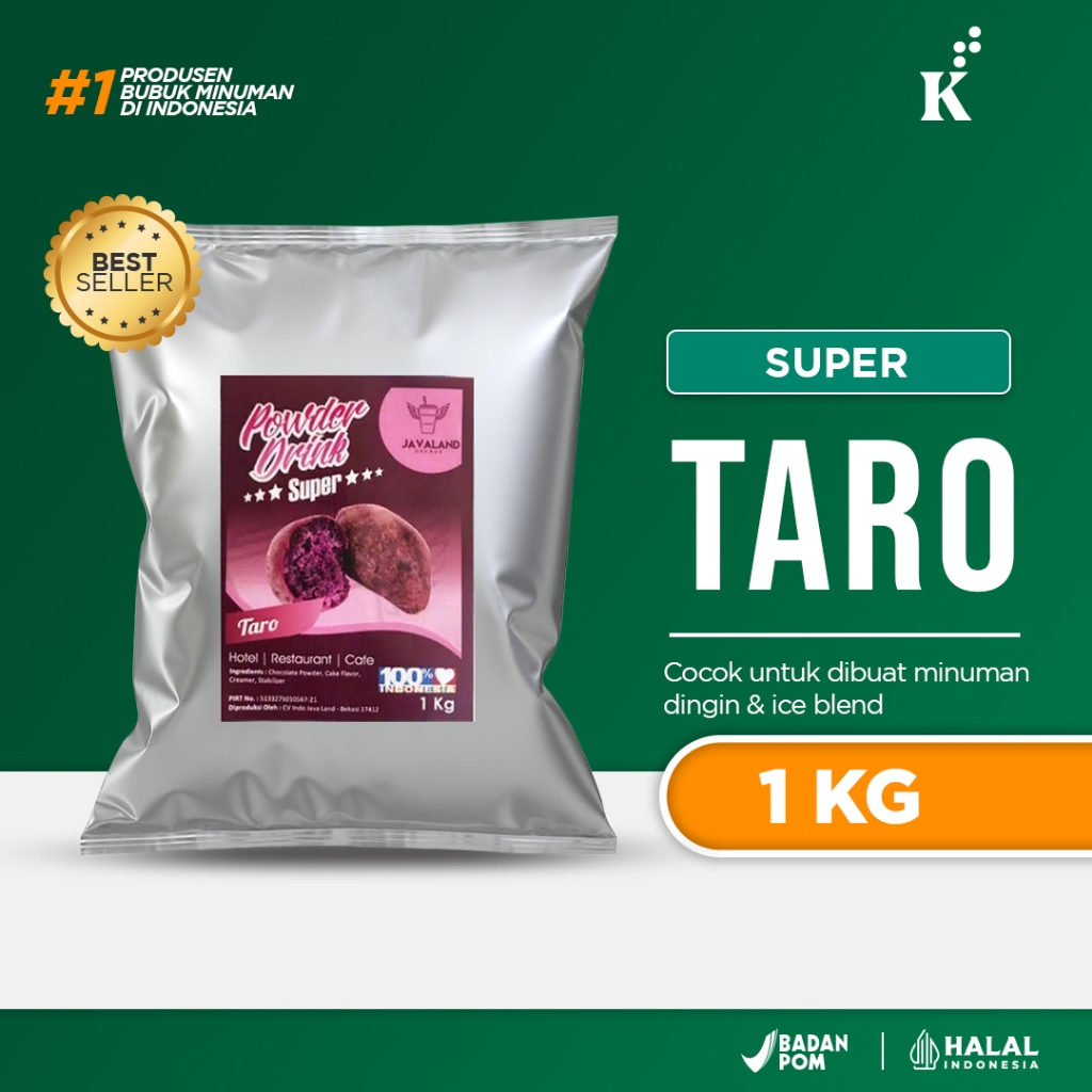 

Bubuk Minuman Bubble Powder Drink rasa Taro super Javaland Depok 1k