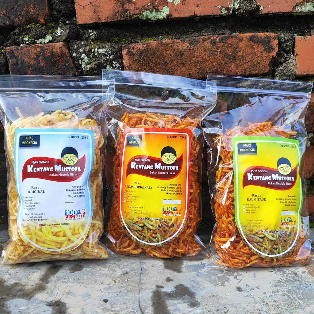 

Kentang Mustofa Mak Sanon 200-250 Gram Camilan Cemilan Snack Lauk Keripik Kering Kriuk Crispy Gurih