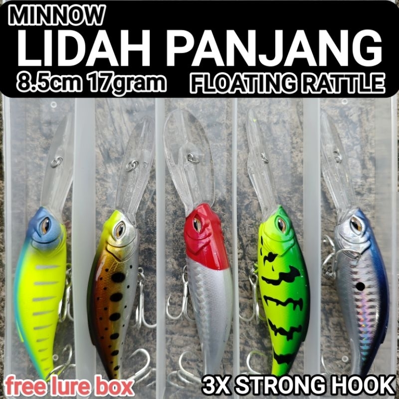 paket umpan MINNOW 17gram lidah panjang