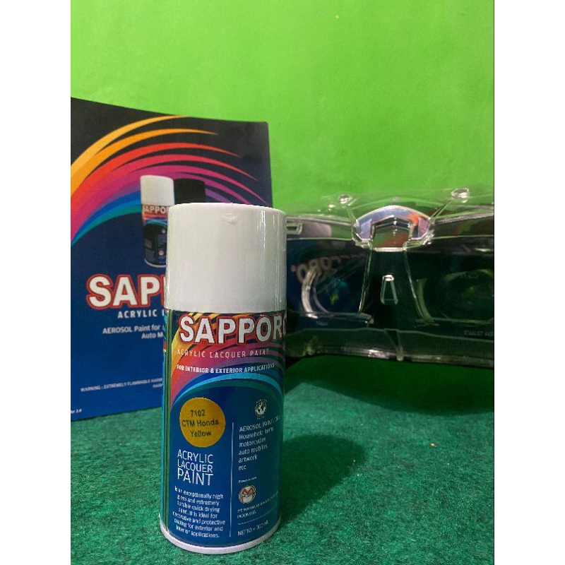 

Pilox sapporo acrylic lacquer paint, Cat semprot akrilik (WARNA CTM HONDA YELLOW 7102)