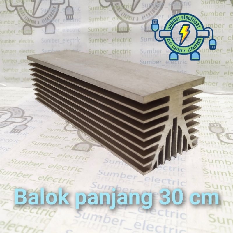 Pendingin power / heatsink model balok 30cm super tebal