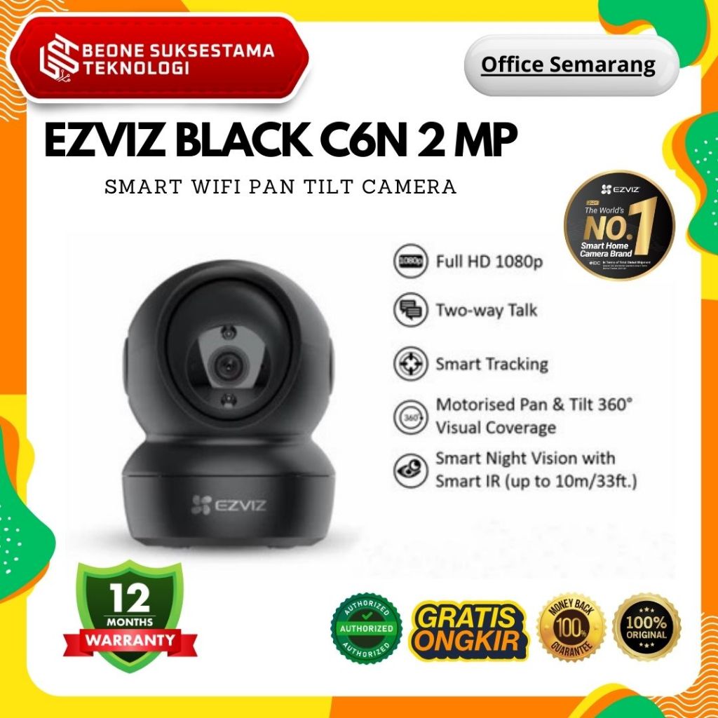 Ezviz C6N BLACK Camera Wireless 2mp 1080p