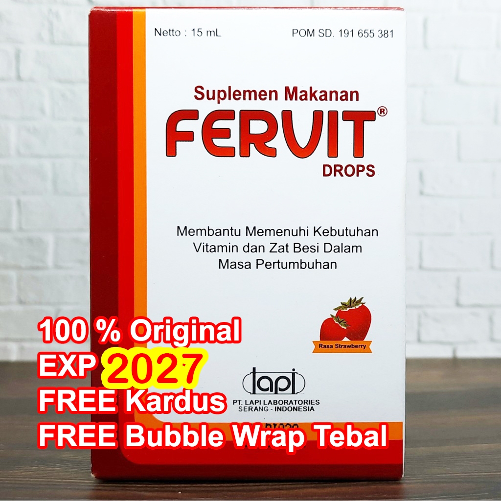 FERVIT DROP 15ml Suplemen Zat Besi Bayi < 12 bulan dan Anak 1 - 2 tahun SUPERRR