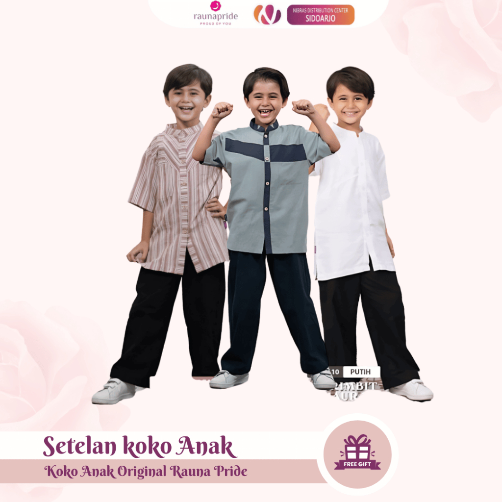 Set Koko Anak Usia 2 Tahun Sampai 12 Tahun dari Brand Rauna Pride
