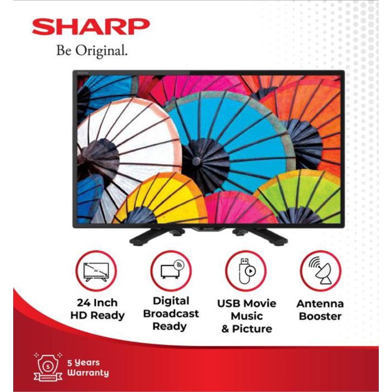 SHARP TV LED aquos 24 Inch 2T-C24GD1500i / 2T-C24DC1i 24" Digital DVB-T2 HD Ready USB