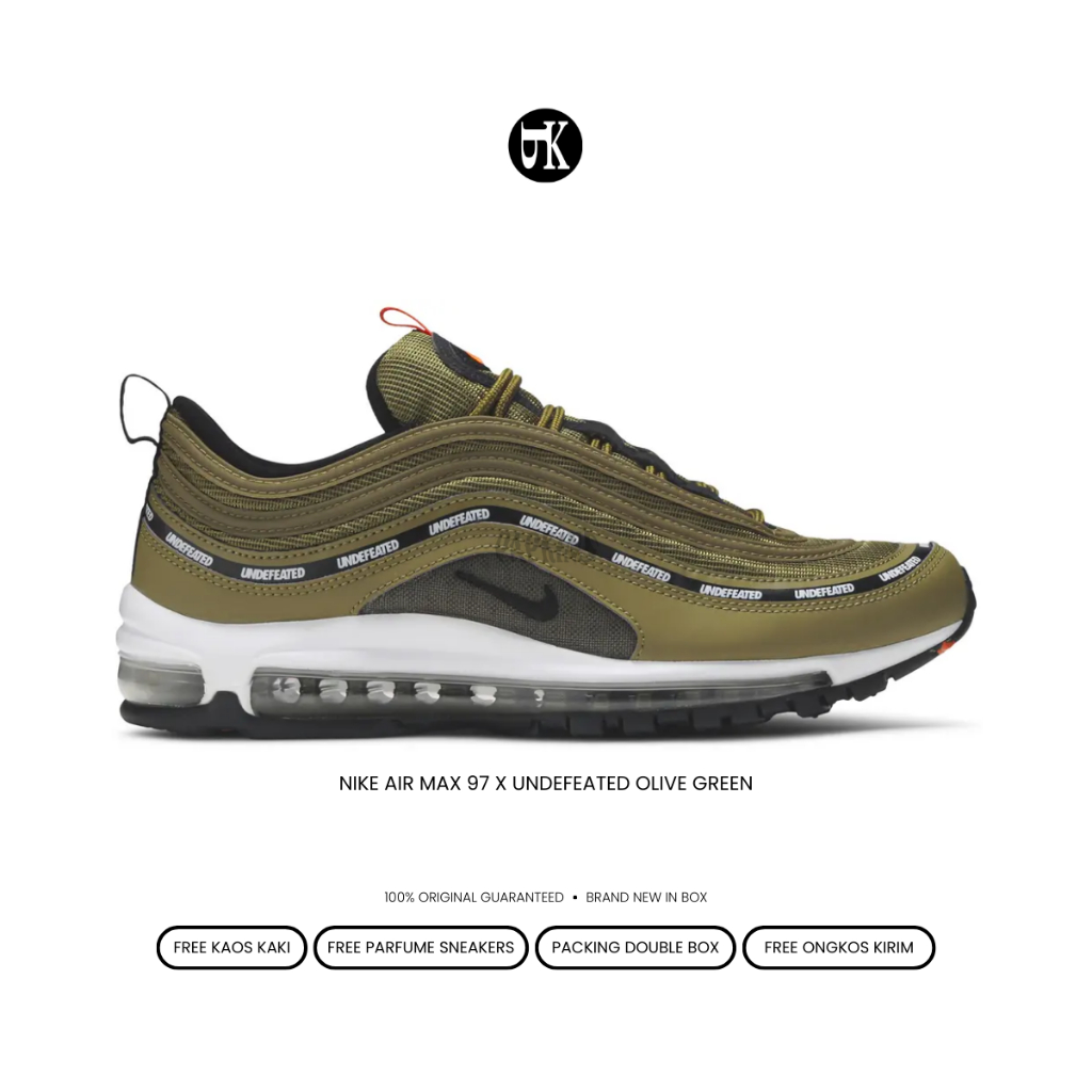 Sepatu Nike Air Max 97 X Undefeated Olive Green Brand New in Box