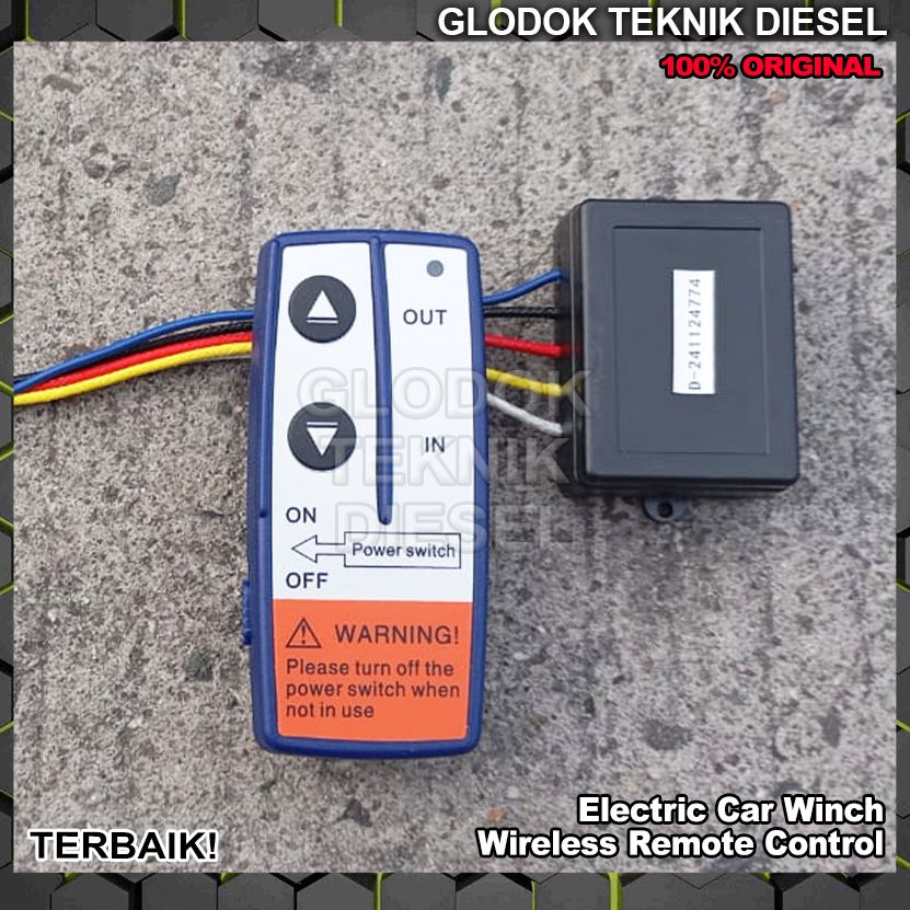 Winch Wireless Remote Control Switch Controller Saklar Tombol Winch Kontrol Naik Turun
